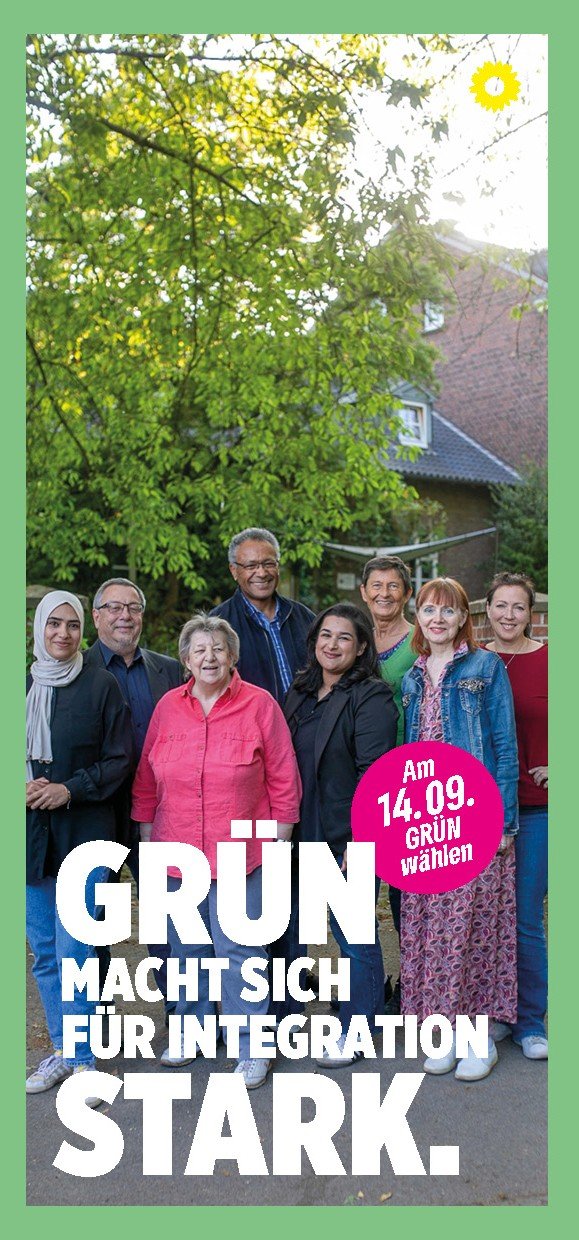 Flyer Grüne Integrationsratswahl 2025 Seite 1